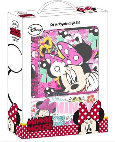 Dárkový set Minnie Mouse Cool penál blok desky (35 x 28 x 6 cm) růžový - obrázek 1