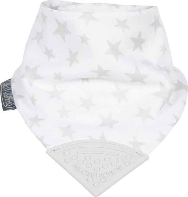 Mušelínový slintáček s kousátkem SILVER STARS NECKERCHEW - obrázek 1