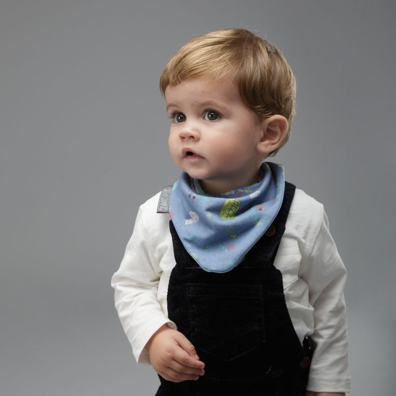 Slintáčky Unisex Grey & Denim Neckerbibs - obrázek 7
