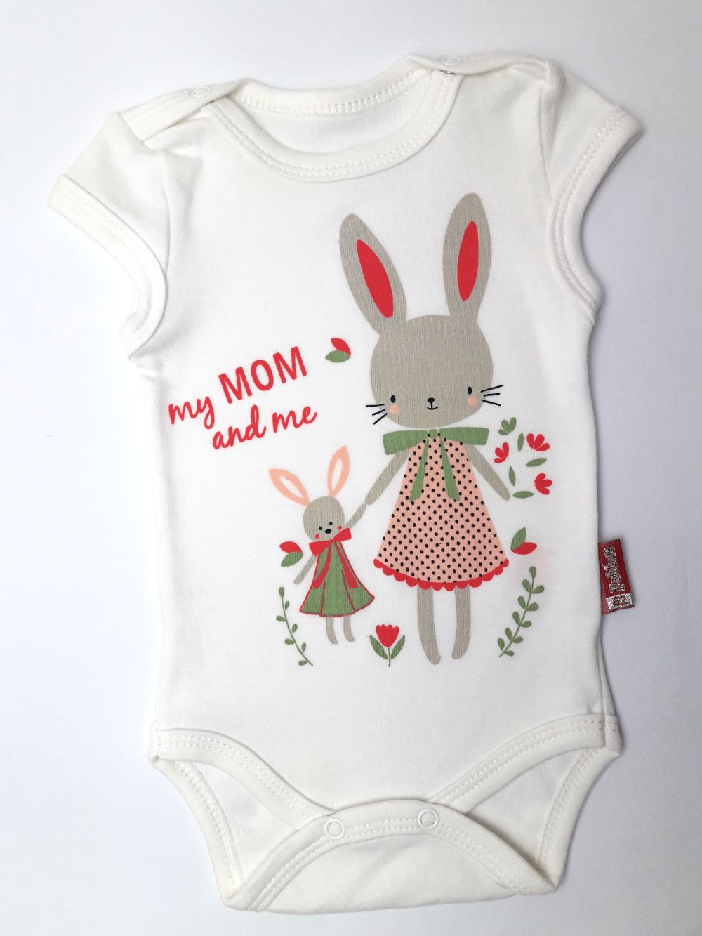 Dívčí body Mom BejbyMy - 62/Bílá/100% Bavlna - obrázek 1