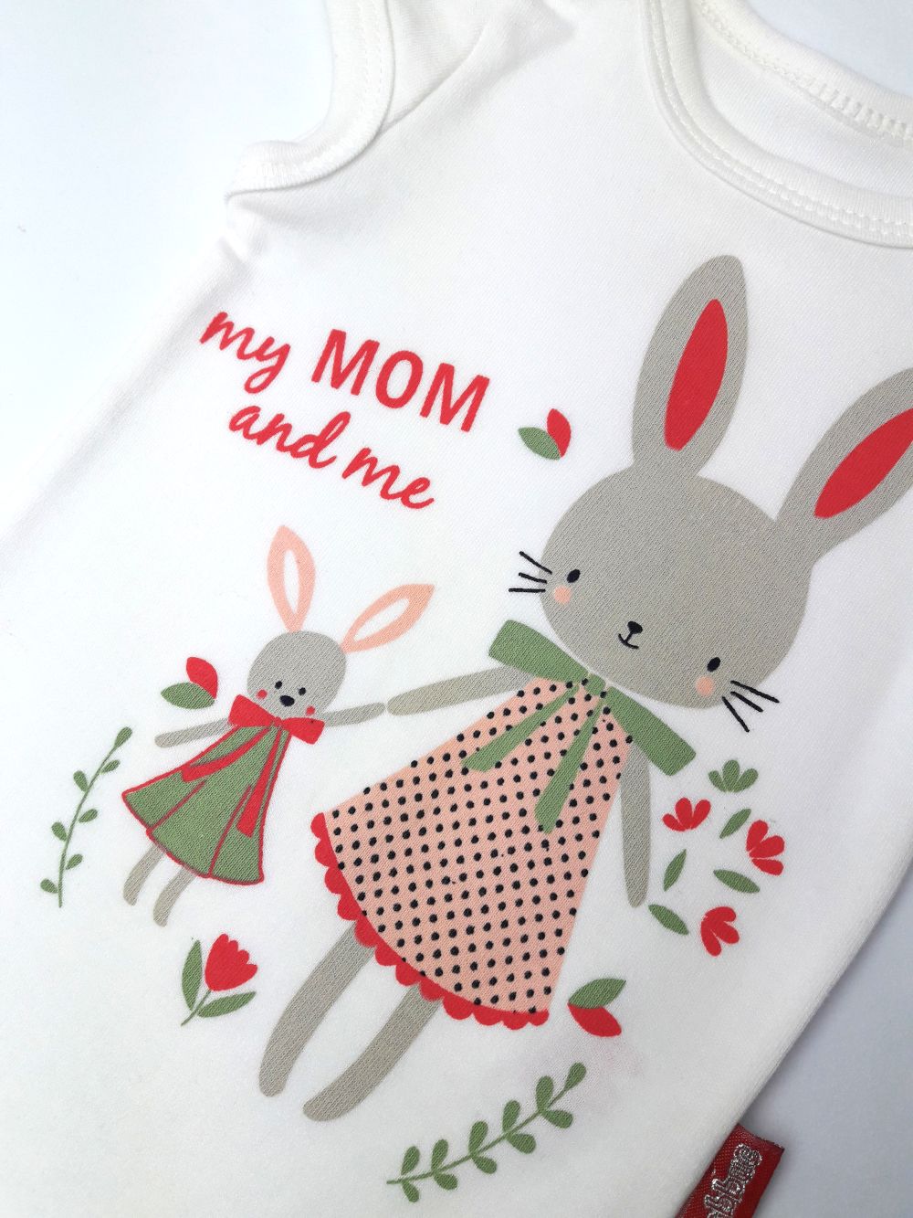 Dívčí body Mom BejbyMy - 62/Bílá/100% Bavlna - obrázek 3