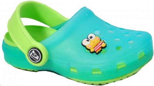 Bugga Pantofle alá crocs tyrkysovo-zelené Velikost: 24 - obrázek 1