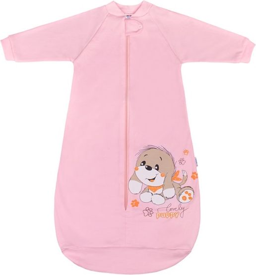NEW BABY | Nezařazeno | Kojenecký spací pytel New Baby pejsek růžový | Růžová | 92 (18-24m) - obrázek 1