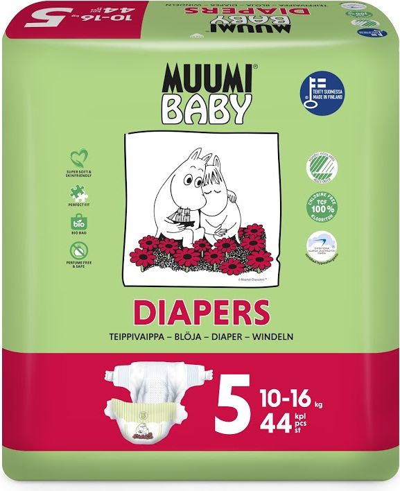 Muumi Baby Jednorázové Maxi+ 10-16 kg 44 ks - obrázek 1