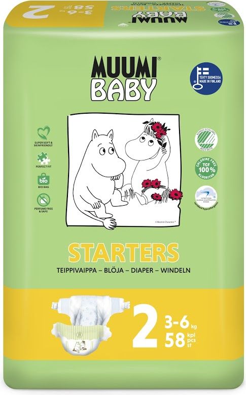 Muumi Baby Jednorázové Mini 3-6 kg 58 ks - obrázek 1