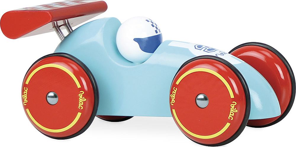 Vilac Závodní auto XL tyrkysové s červeným křídlem - obrázek 1