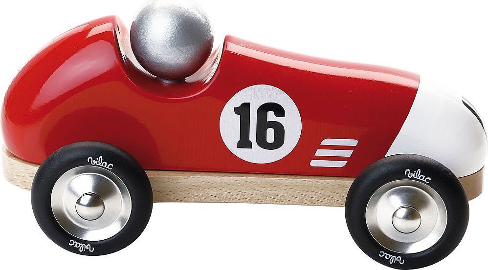 Vilac Závodní auto Vintage červené - obrázek 2
