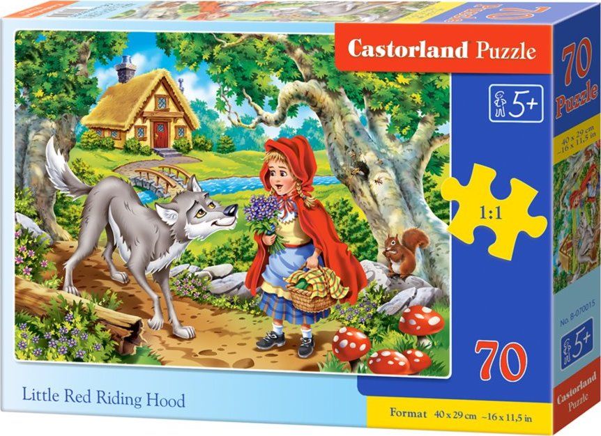CASTORLAND Puzzle Červená karkulka a vlk 70 dílků - obrázek 1