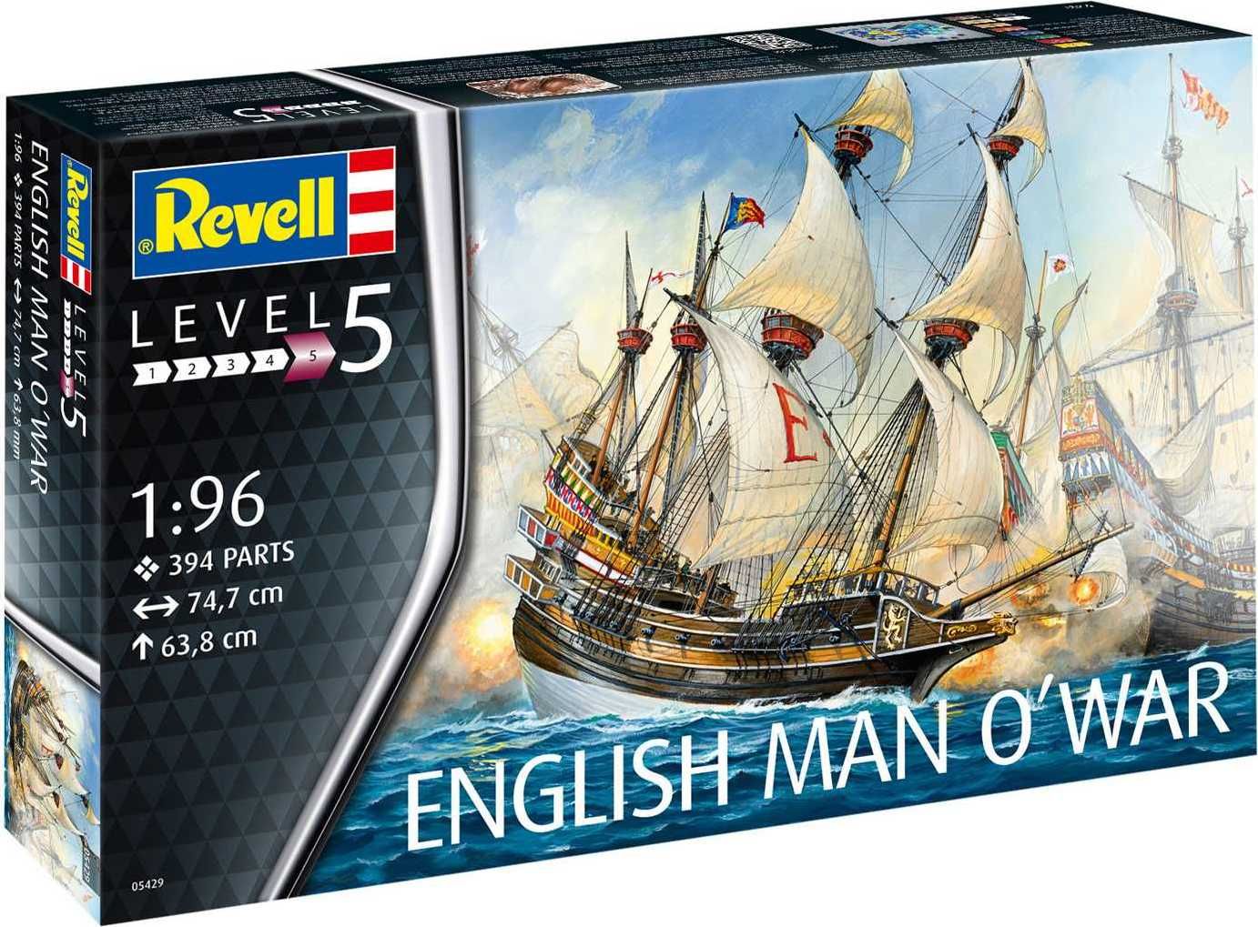 REVELL Plastic ModelKit loď 05429 - English Man O'War (1:96) - obrázek 1