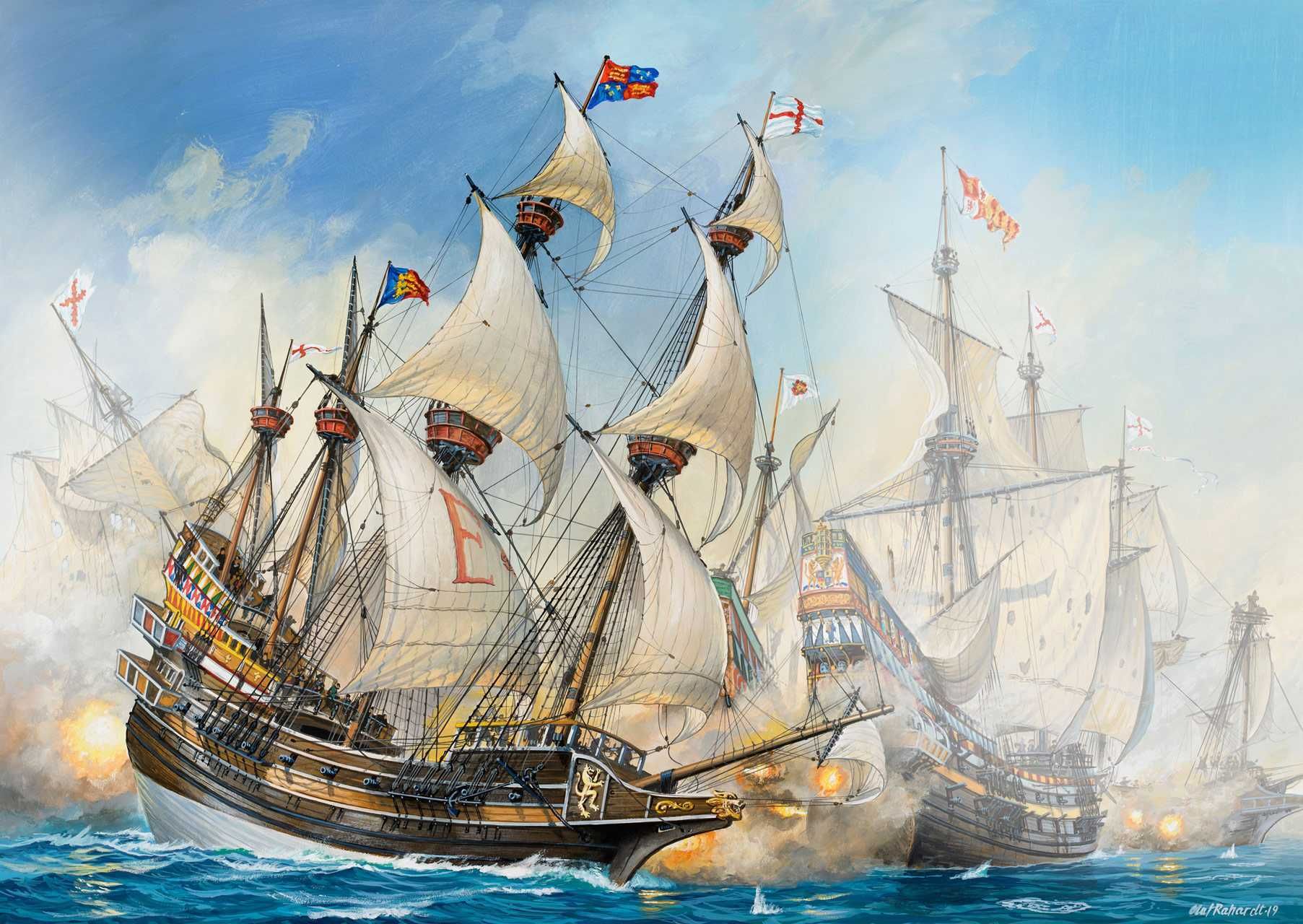 REVELL Plastic ModelKit loď 05429 - English Man O'War (1:96) - obrázek 11