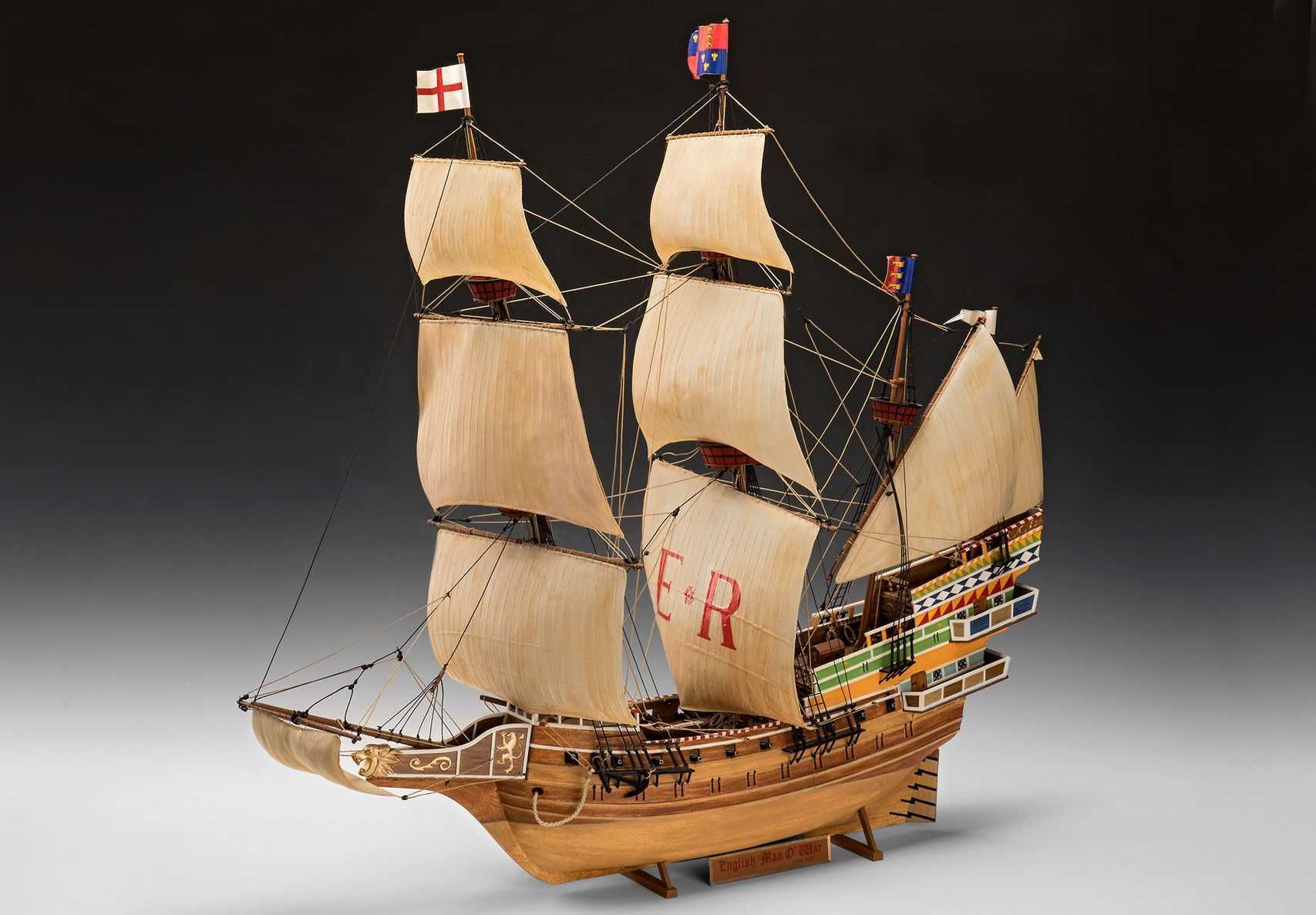 REVELL Plastic ModelKit loď 05429 - English Man O'War (1:96) - obrázek 7