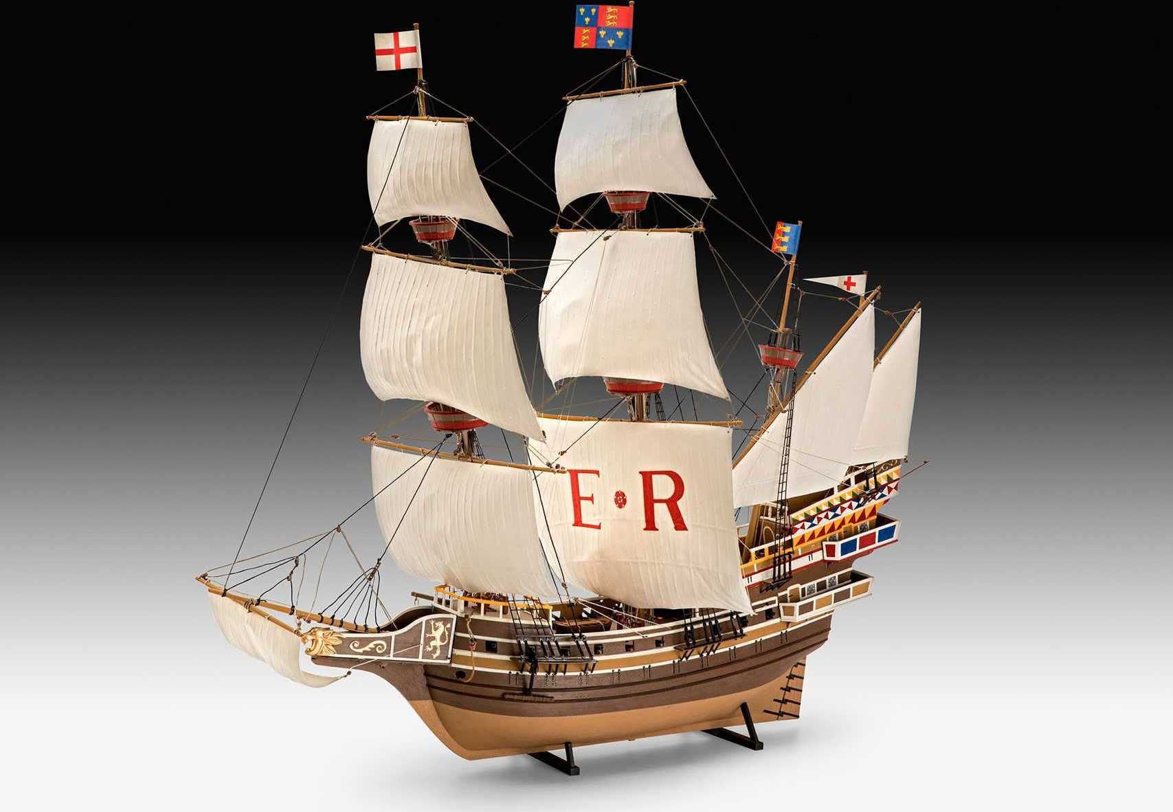 REVELL Plastic ModelKit loď 05429 - English Man O'War (1:96) - obrázek 9