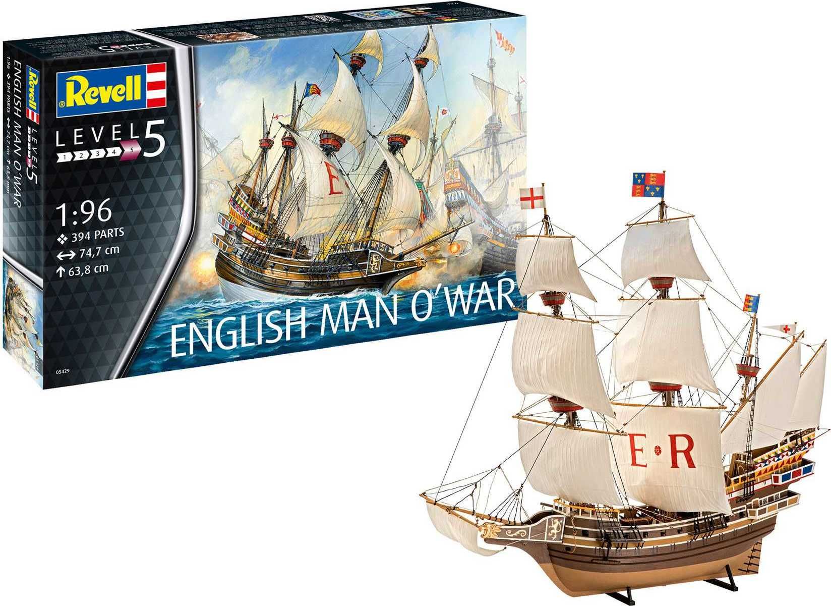 REVELL Plastic ModelKit loď 05429 - English Man O'War (1:96) - obrázek 10