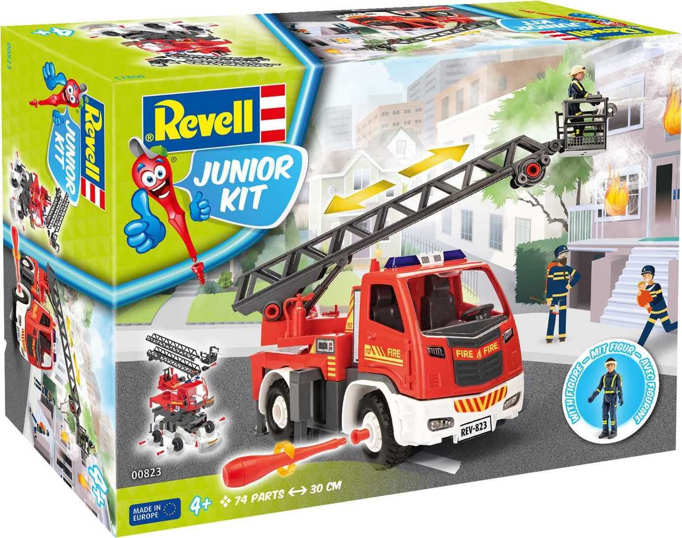 REVELL Junior Kit auto 00823 - Fire Truck - Ladder Unit (1:20) - obrázek 1