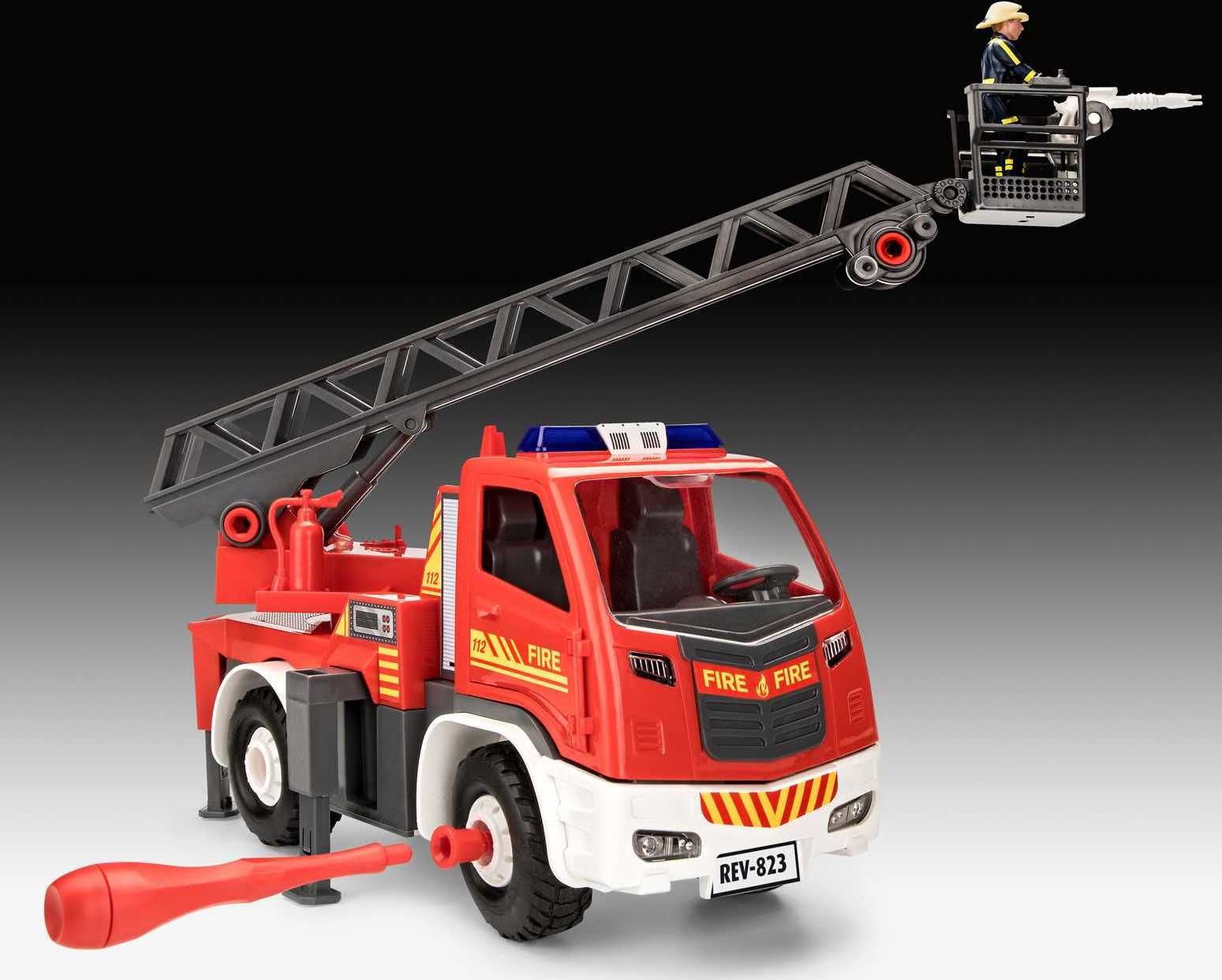 REVELL Junior Kit auto 00823 - Fire Truck - Ladder Unit (1:20) - obrázek 5