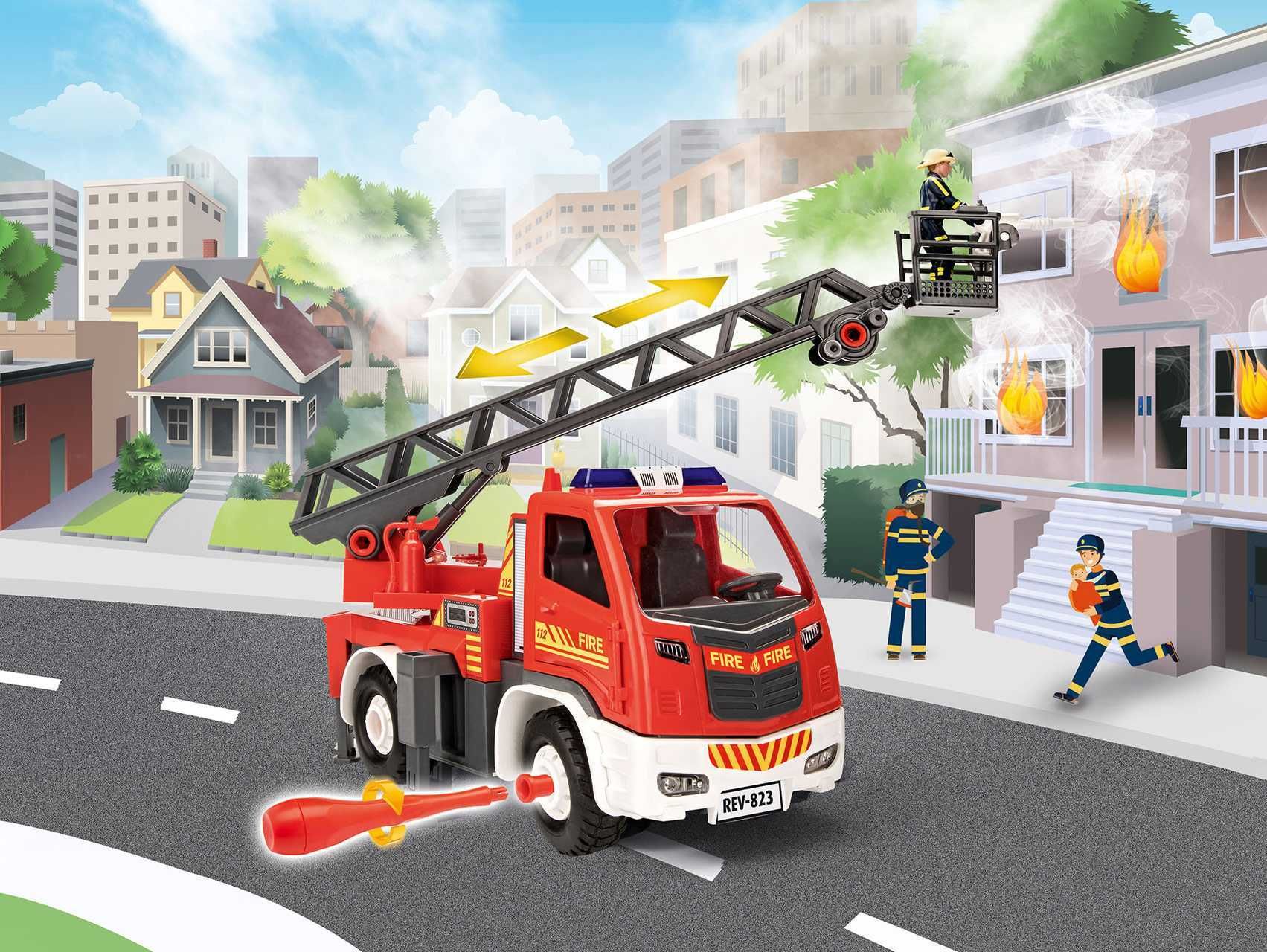 REVELL Junior Kit auto 00823 - Fire Truck - Ladder Unit (1:20) - obrázek 8