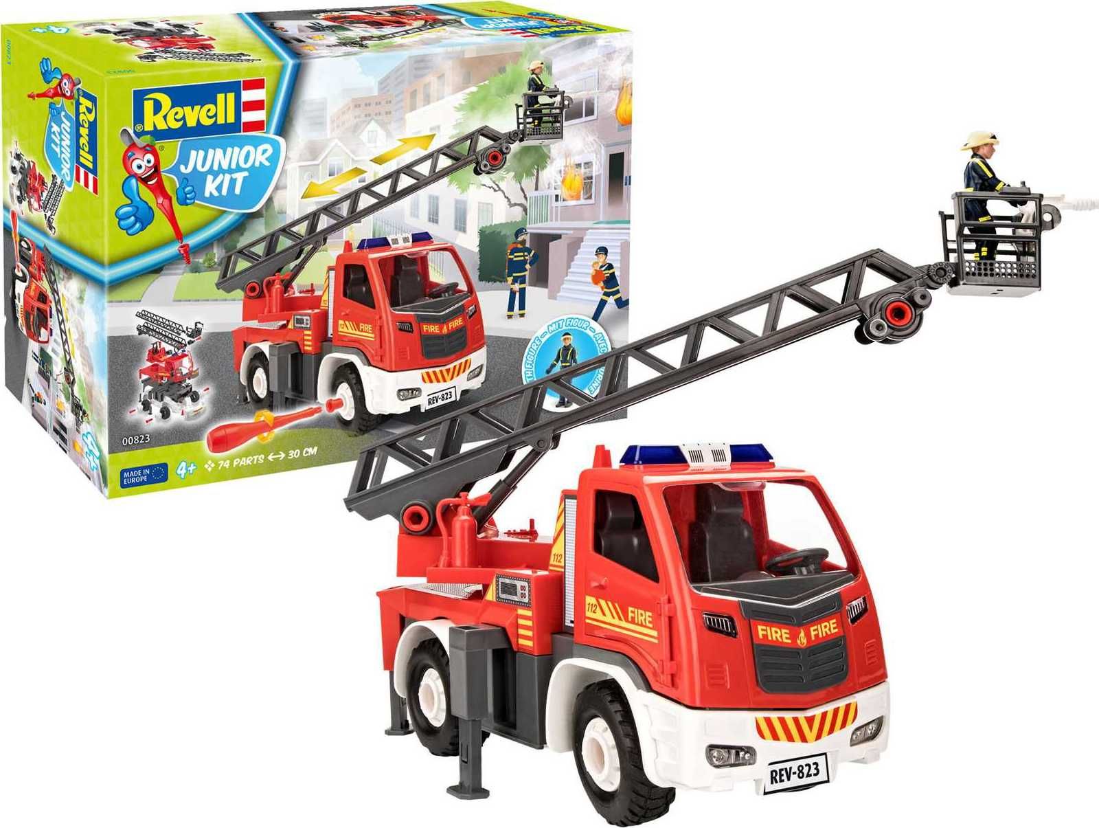 REVELL Junior Kit auto 00823 - Fire Truck - Ladder Unit (1:20) - obrázek 9