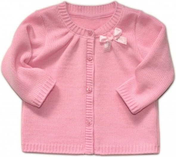 K-Baby Dívčí svetřík K-Baby s mašličkou - růžový, vel. 92 92 (18-24m) - obrázek 1