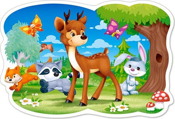 CASTORLAND Puzzle Koloušek a jeho kamarádi MAXI 12 dílků - obrázek 1
