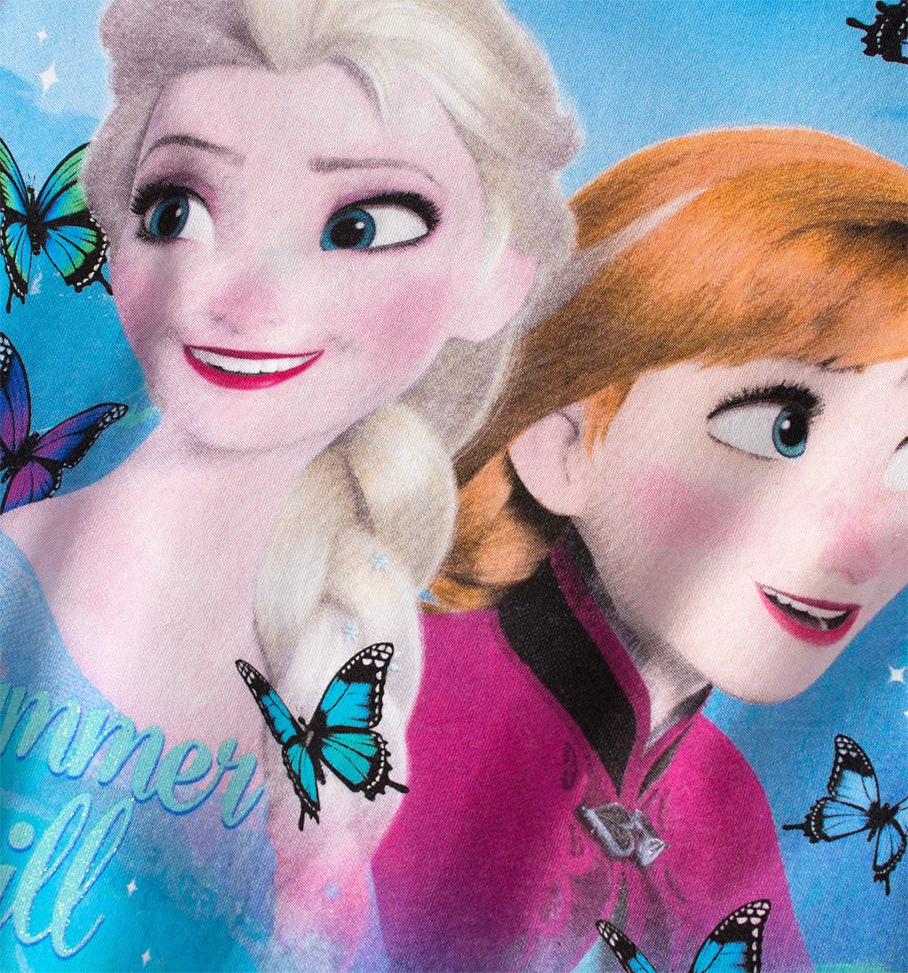 Dívčí tričko DISNEY FROZEN ANNA a ELSA modré Velikost: 128 - obrázek 2