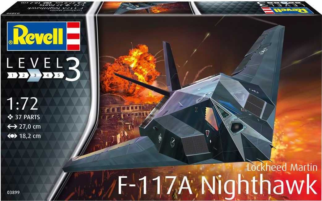 REVELL Plastic ModelKit letadlo 03899 - Lockheed Martin F-117A Nighthawk Stealth Fighter (1:72) - obrázek 4
