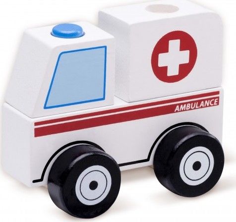 WONDERWORLD Dřevěná Mini stavebnice sanitka - obrázek 1