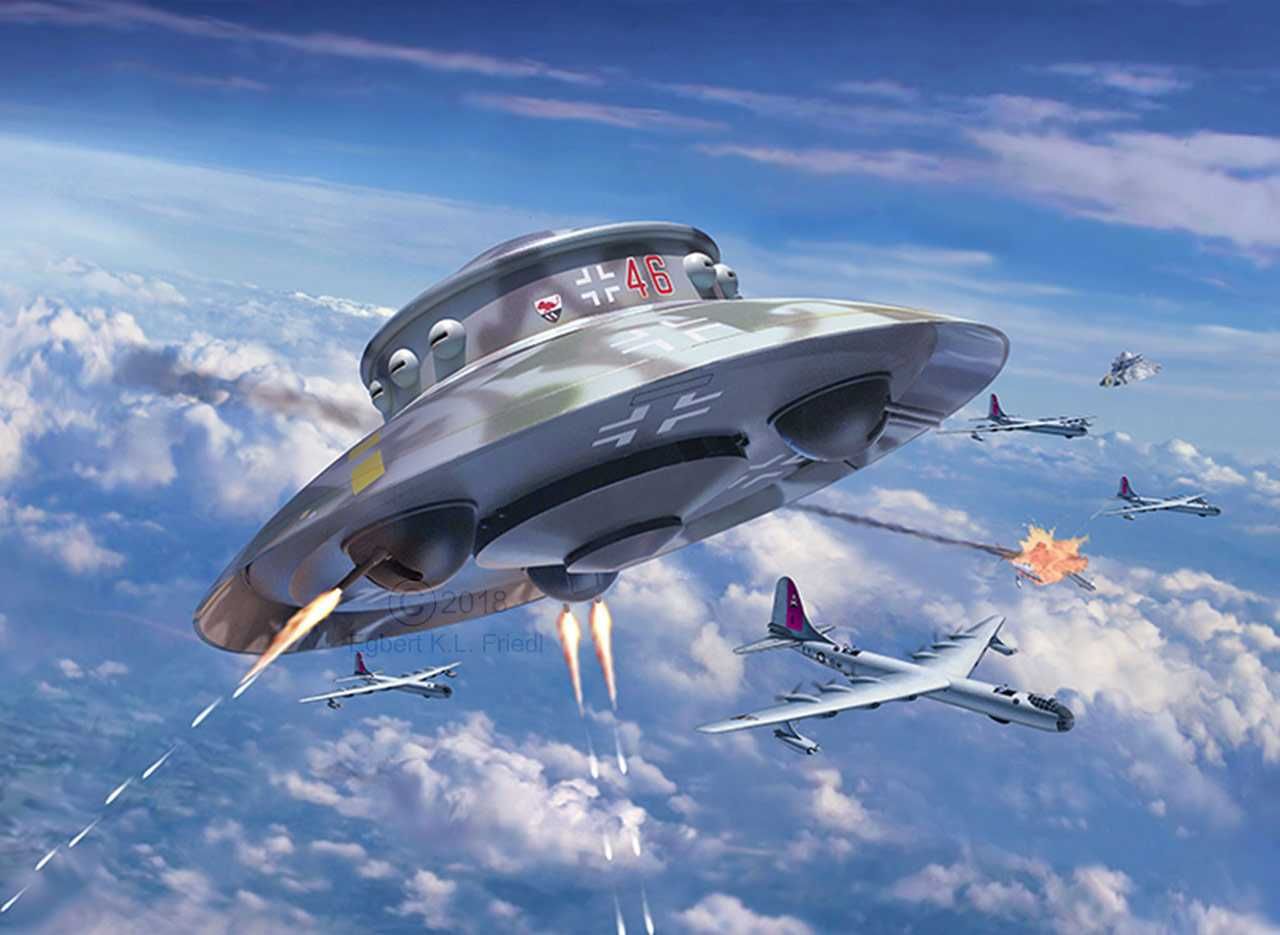 REVELL Plastic ModelKit letadlo 03903 - Flying Saucer Haunebu (1:72) - obrázek 8