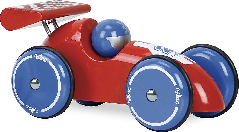 Vilac Závodní auto XL červené s modrými koly - obrázek 1