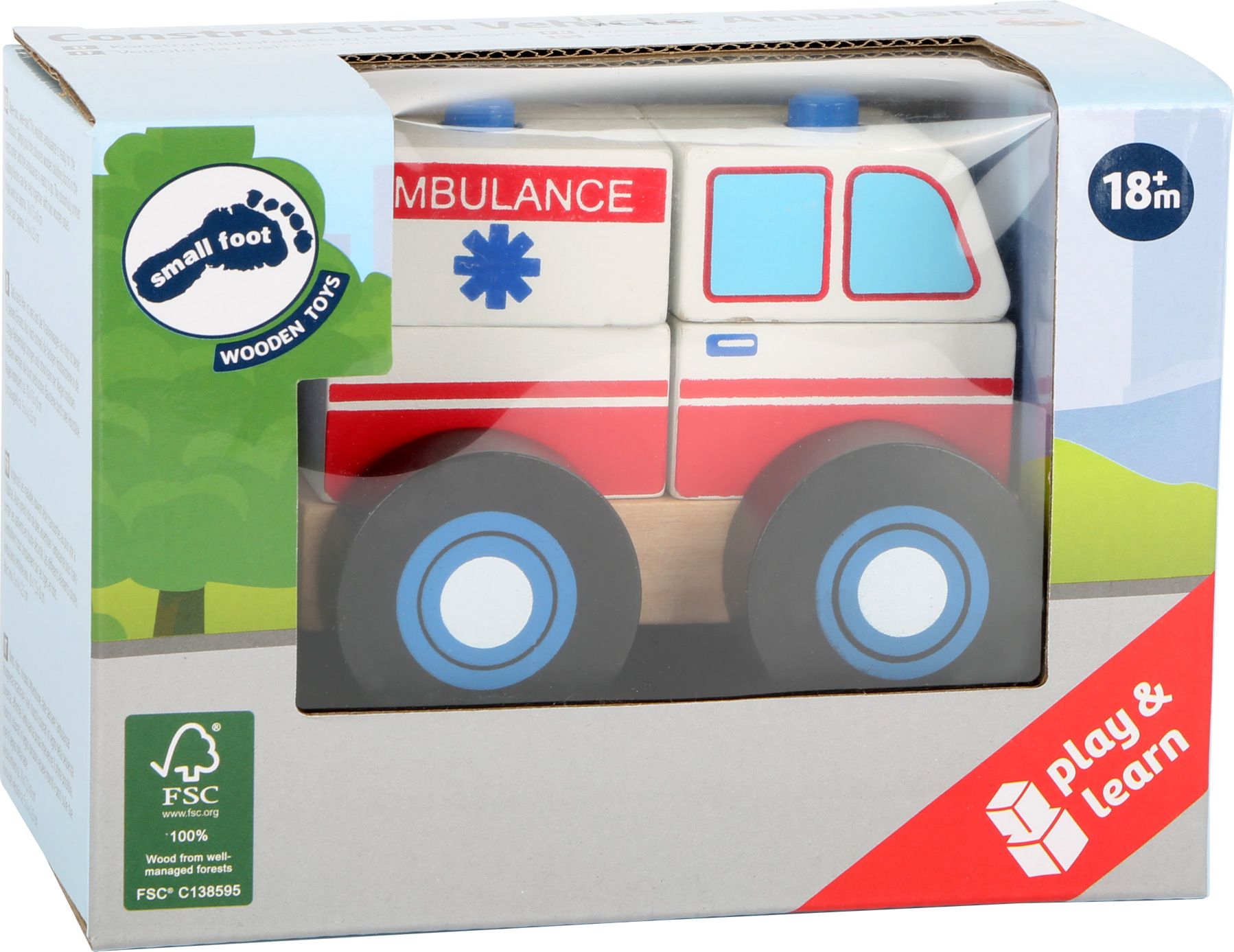SMALL FOOT BY LEGLER Small Foot Dřevěná skládací ambulance - obrázek 3