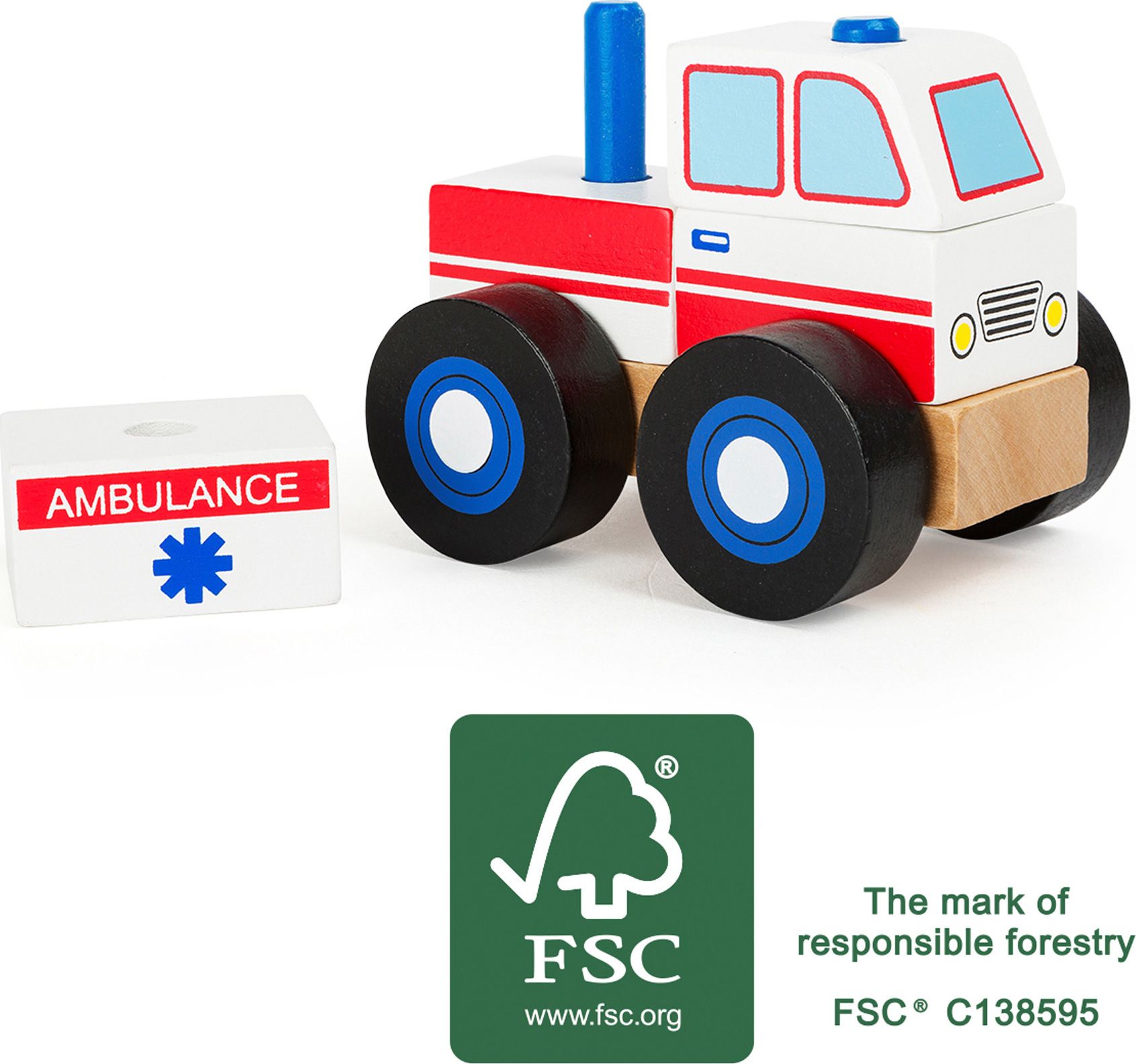 SMALL FOOT BY LEGLER Small Foot Dřevěná skládací ambulance - obrázek 5