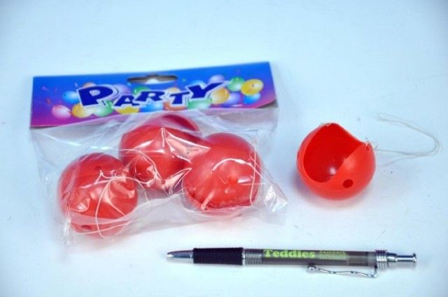 Klaunský nos párty na gumičce 4cm 6ks v sáčku - obrázek 1