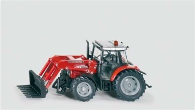 SIKU Farmer - Traktor Massey Ferguson s čelním vidlicovým nakladačem, měřítko 1:32 - obrázek 1