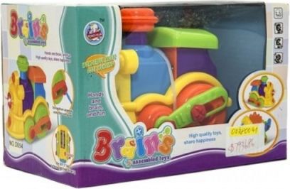 Vláček/ Lokomotiva šroubovací plast 14cm na baterie se zvukem se světlem v krabici 20x13x12cm - obrázek 1