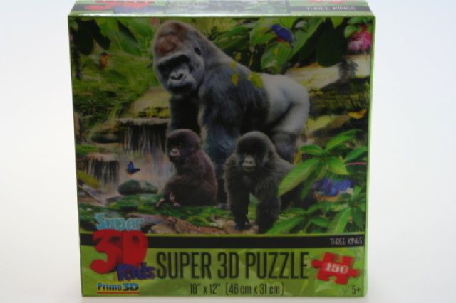 Puzzle Opičí rodina 150 dílků 3D - obrázek 1