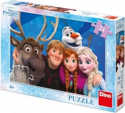 Puzzle Ledové království/Frozen Selfie 24 dílků 26x18cm v krabici 27,5x19x4cm - obrázek 1