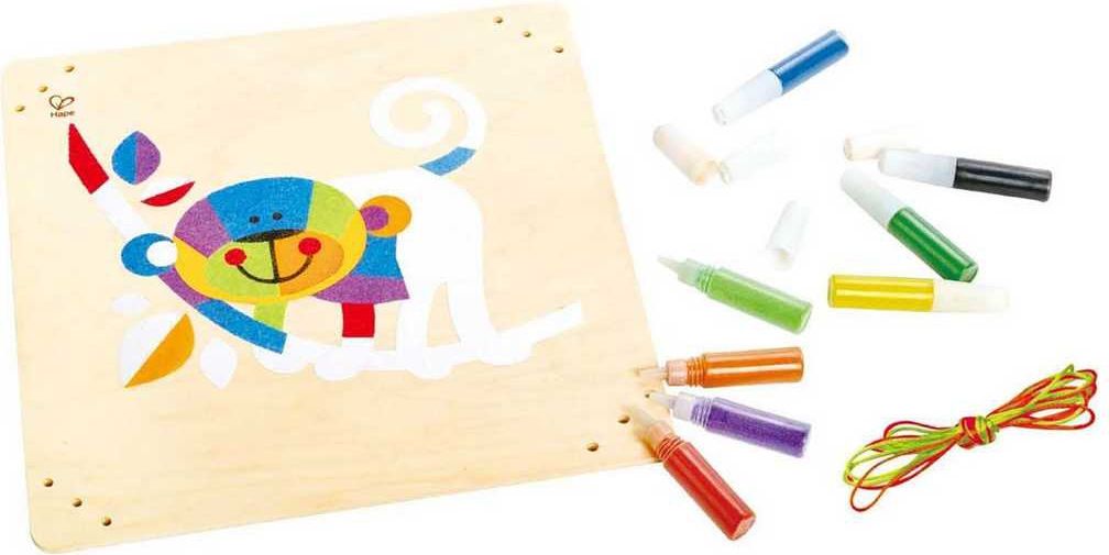 Hape HAPE dřevěné hračky - dřevěná mozaika z písku opice - obrázek 2
