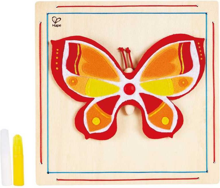 Hape HAPE dřevěné hračky - dřevěná kreativní sada motýl