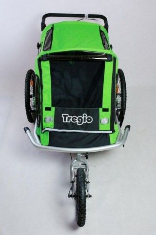 Vozík za kolo TREGIO 2 zelený - obrázek 3