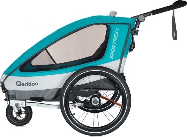 Vozík za kolo Qeridoo Sportrex 1 Aquamarin 2018 - obrázek 2