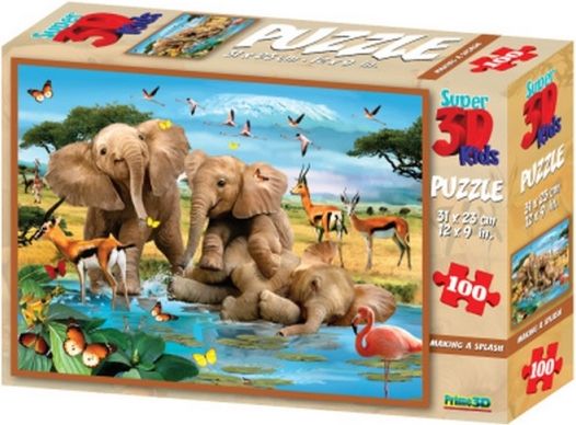 3D Puzzle Slůňata 100 dílků - obrázek 1