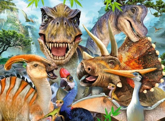 3D Puzzle Dino selfie 100 dílků - obrázek 2