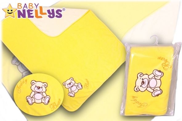 Baby Nellys Deka/dečka froté/velur - Medvídek Teddy Bear - krémová - obrázek 1