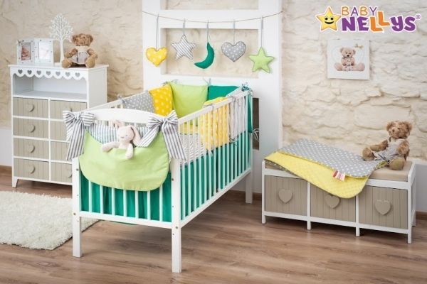 Baby Nellys Mega sada Be LOVE - Zelená/žlutá - obrázek 1