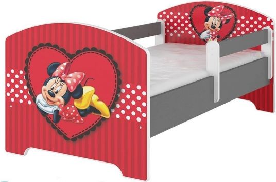 BabyBoo BabyBoo Dětská postel Disney, 160x80 - Minnie Srdíčko - včetně zábran, D19 - obrázek 1