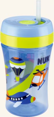 Hrníček NUK Fun Cup 300 ml s brčkem - Letadla - obrázek 1