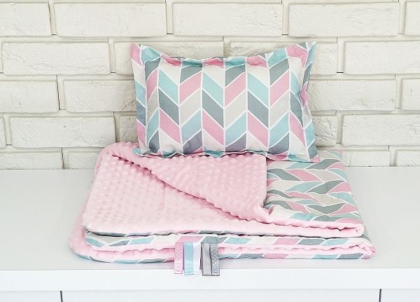2 dílná sada do kočárku Baby Nellys ® BE LOVE RETRO s minky - č. 01 - obrázek 1