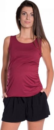 Be MaaMaa Top/tílko nejen pro těhotné - bordo, vel. L/XL - obrázek 1