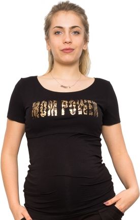 Be MaaMaa Těhotenské a kojící triko - Mom Power, vel. M - obrázek 1