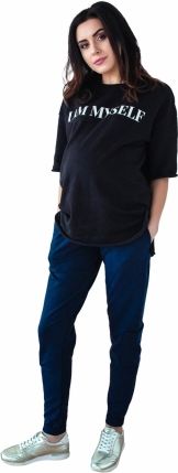 Be MaaMaa Těhotenské tepláky/kalhoty slim - granát - obrázek 1