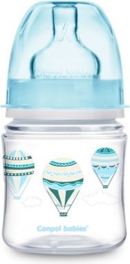 Canpol babies Antikoliková lahvička 120 ml Létající balón - modrá - obrázek 1